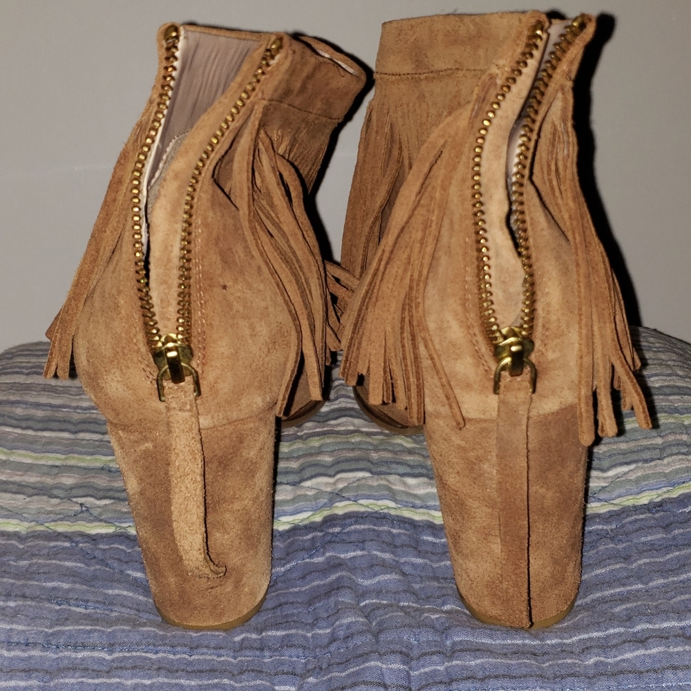 New Sole Diva Persia Suede Fringe Bootie